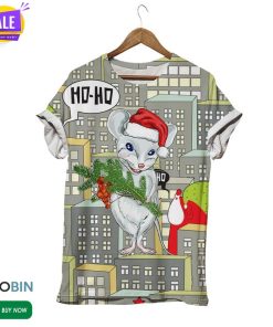 Christmas White Mouse  3D All Over Print T-Shirt