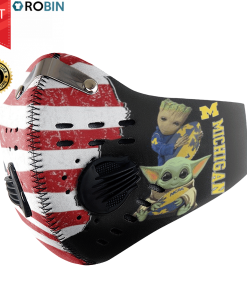 Baby Yoda And Groot Hug Michigan Wolverines Face Mask with N95 Filter Baby Yoda And Groot Hug Michigan Wolverines Face Mask with N95 Filter