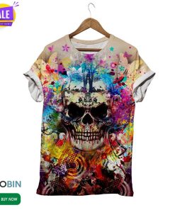 Colorful Skull  3D All Over Print T-Shirt
