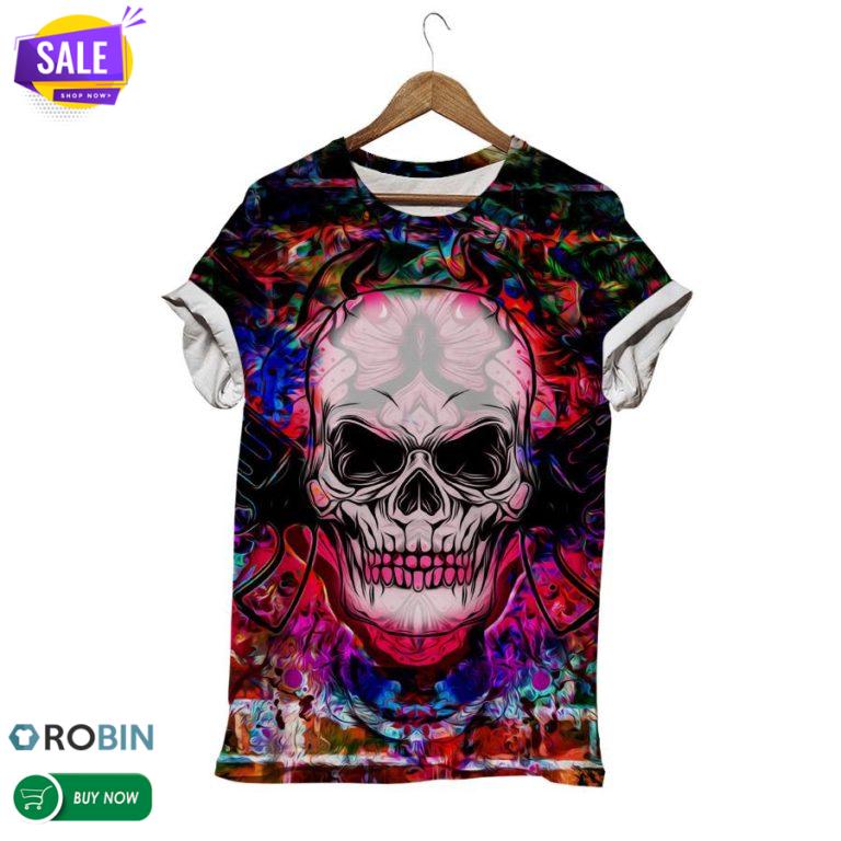 Horror Dead Skull  3D All Over Print T-Shirt
