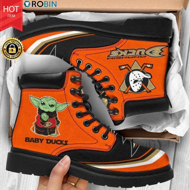 Anaheim Ducks Wild Baby Yoda Timberland Boots