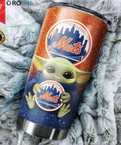 New York Mets Baby Yoda 20oz Tumbler New York Mets Baby Yoda 20oz Tumbler