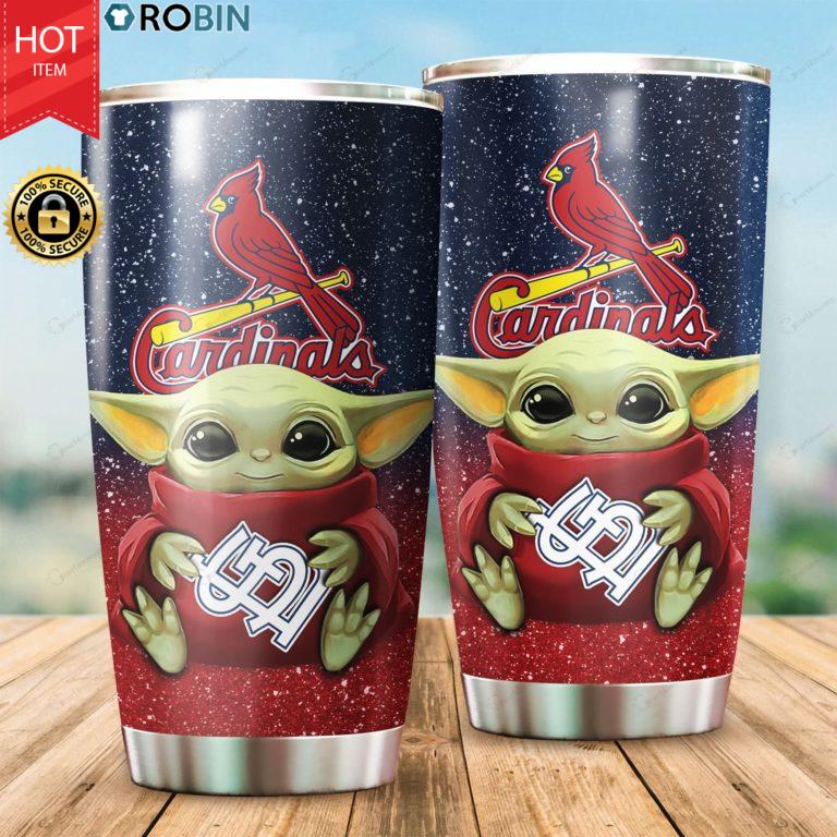 St Louis Cardinals Baby Yoda 20oz Tumbler