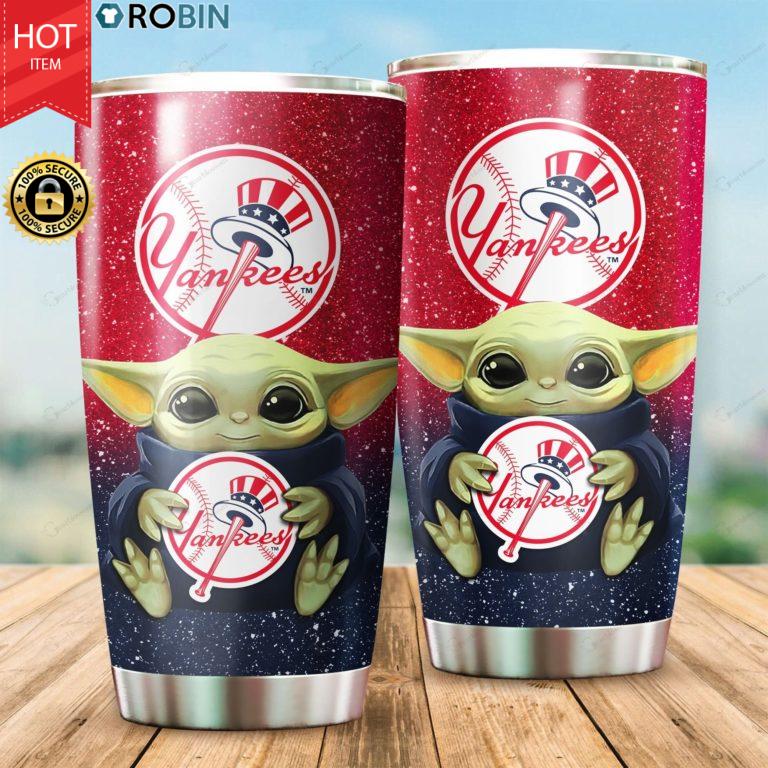 New York Yankees Baby Yoda 20oz Tumbler