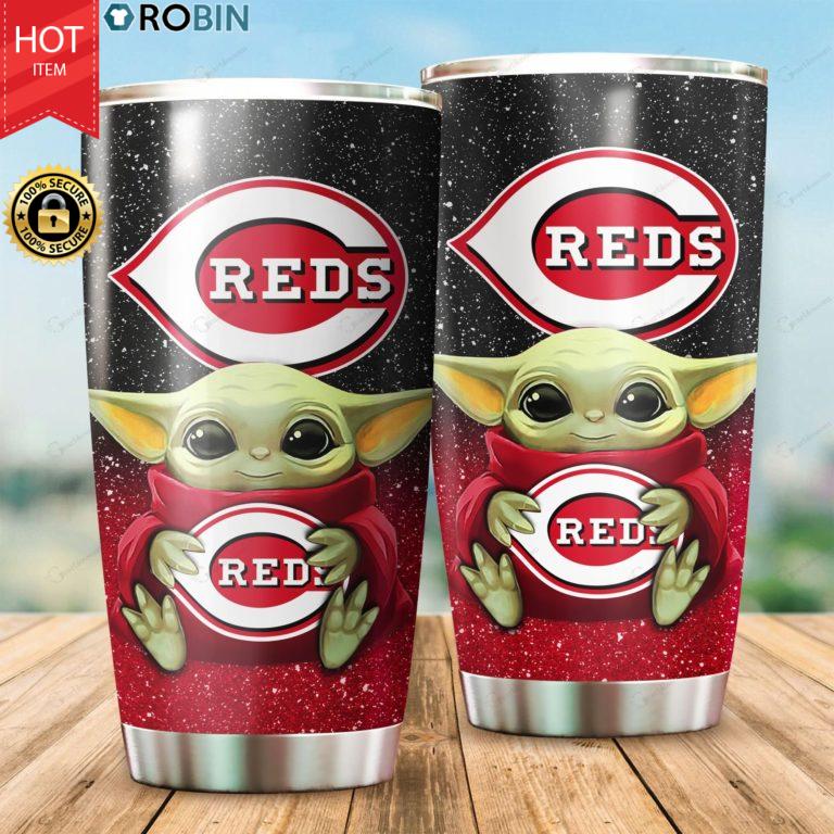 Cincinnati Reds Baby Yoda 20oz Tumbler