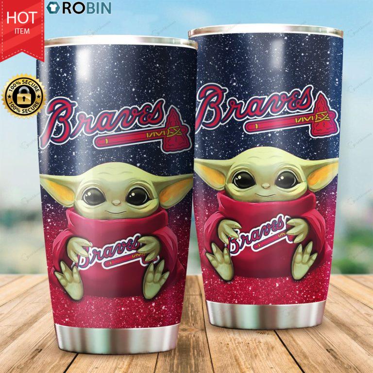 Atlanta Braves Baby Yoda 20oz Tumbler