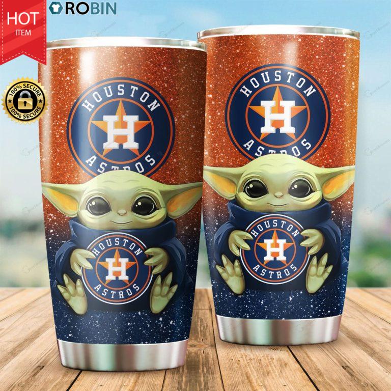 Houston Astros Baby Yoda 20oz Tumbler
