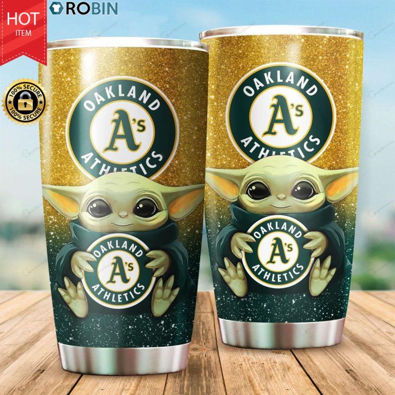 Oakland Athletics Baby Yoda 20oz Tumbler