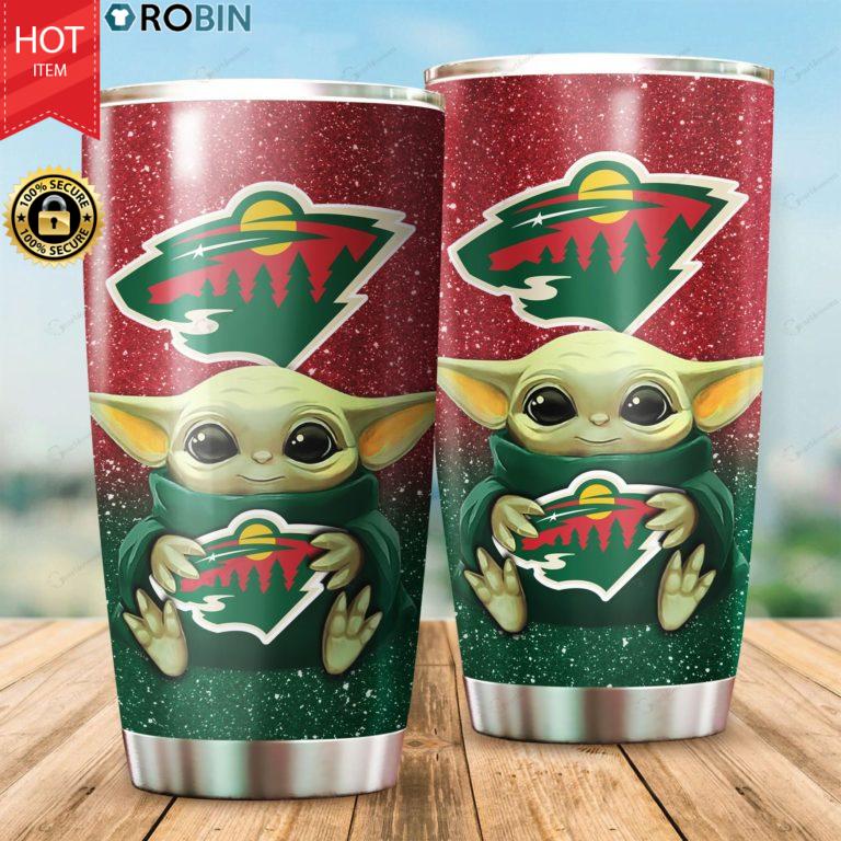 Minnesota Wild Baby Yoda 20oz Tumbler