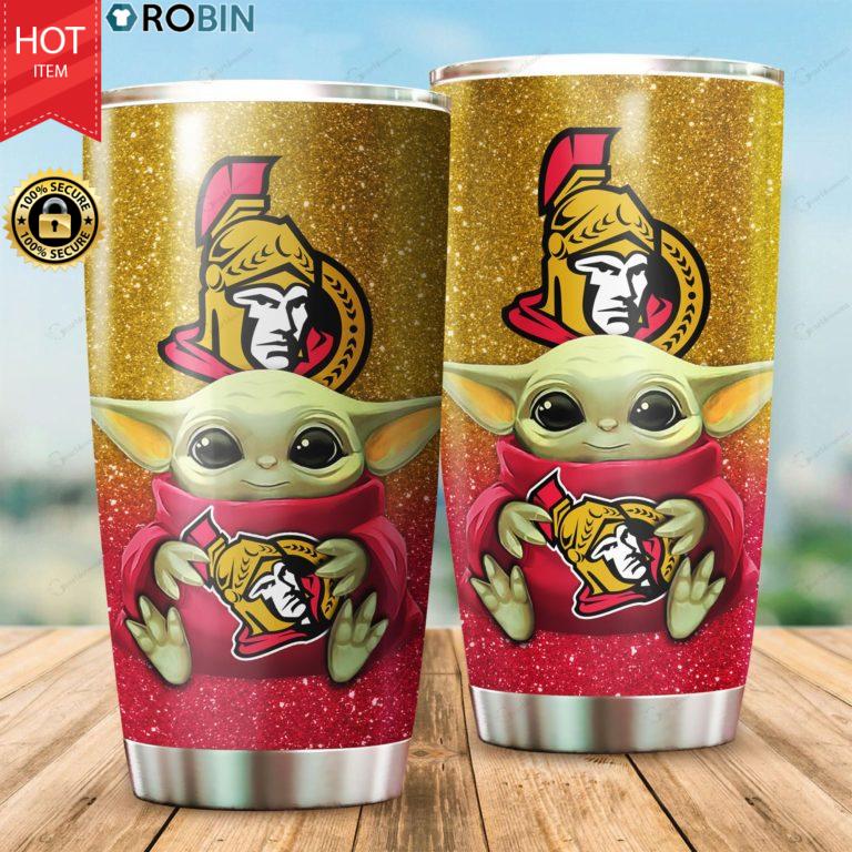 Ottawa Senators Baby Yoda 20oz Tumbler