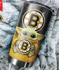 Boston Bruins Baby Yoda 20oz Tumbler