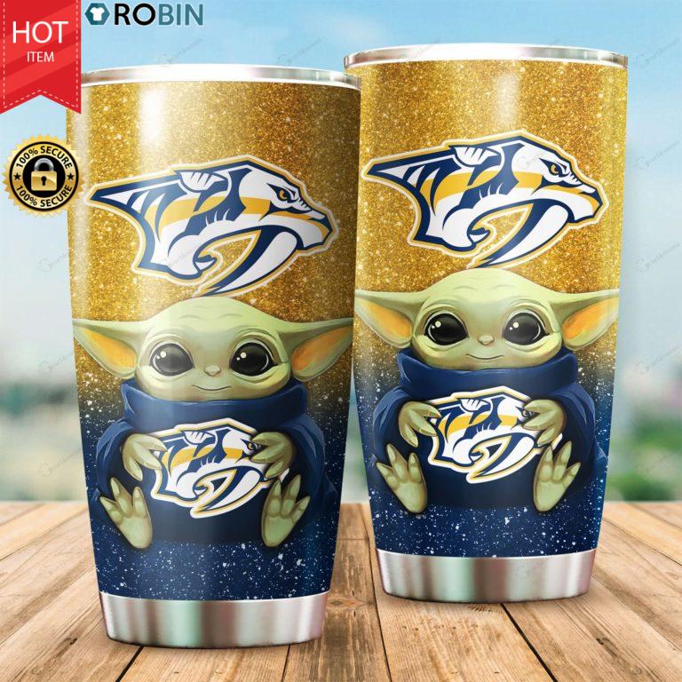 Nashville Predators Baby Yoda 20oz Tumbler