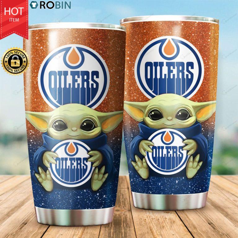 Edmonton Oilers Baby Yoda 20oz Tumbler
