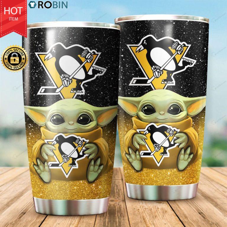 Pittsburgh Penguins Baby Yoda 20oz Tumbler