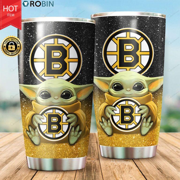 Boston Bruins Baby Yoda 20oz Tumbler
