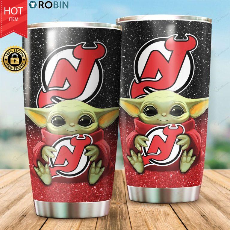 New Jersey Devils Baby Yoda 20oz Tumbler