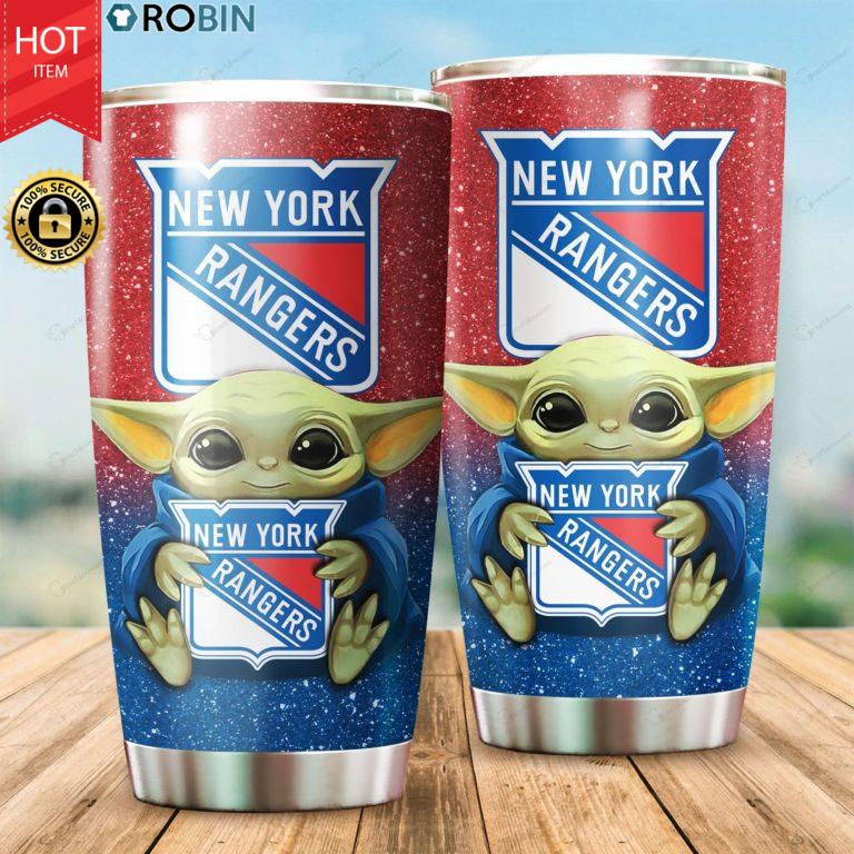 New York Rangers Baby Yoda 20oz Tumbler