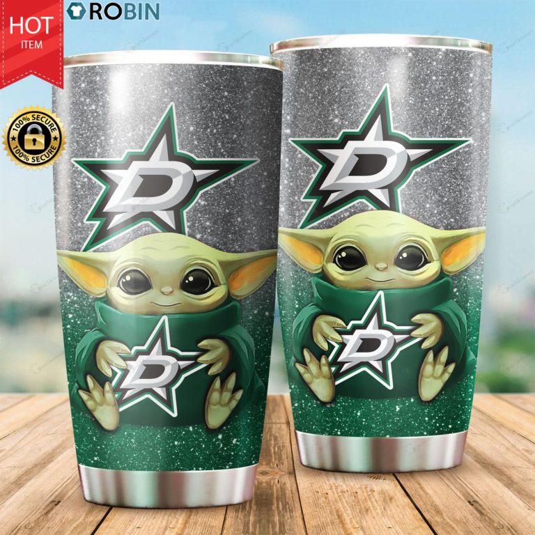 Dallas Stars Baby Yoda 20oz Tumbler