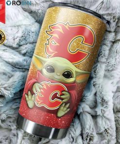 Calgary Flames Baby Yoda 20oz Tumbler Calgary Flames Baby Yoda 20oz Tumbler