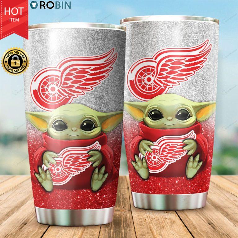 Detroit Red Wings Baby Yoda 20oz Tumbler