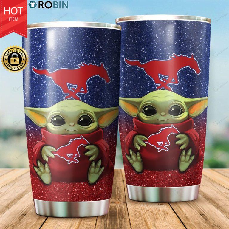 SMU Mustangs Baby Yoda 20oz Tumbler