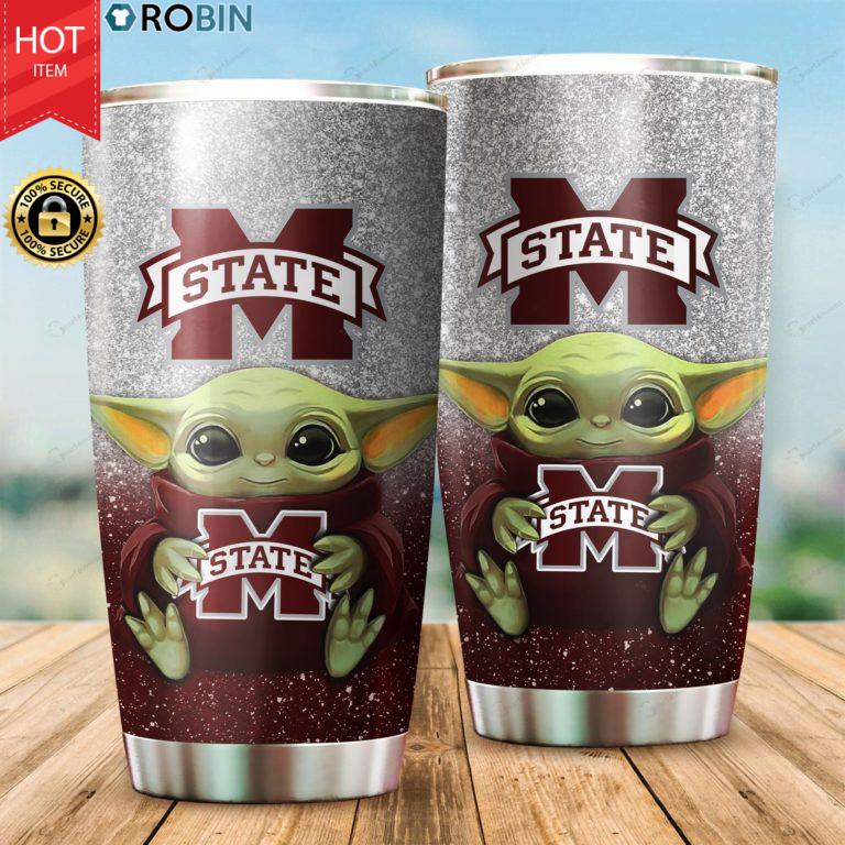 Mississippi State Bulldogs Baby Yoda 20oz Tumbler