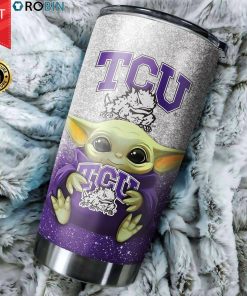 TCU Horned Frogs Baby Yoda 20oz Tumbler