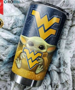West Virginia Mountaineers Baby Yoda 20oz Tumbler West Virginia Mountaineers Baby Yoda 20oz Tumbler