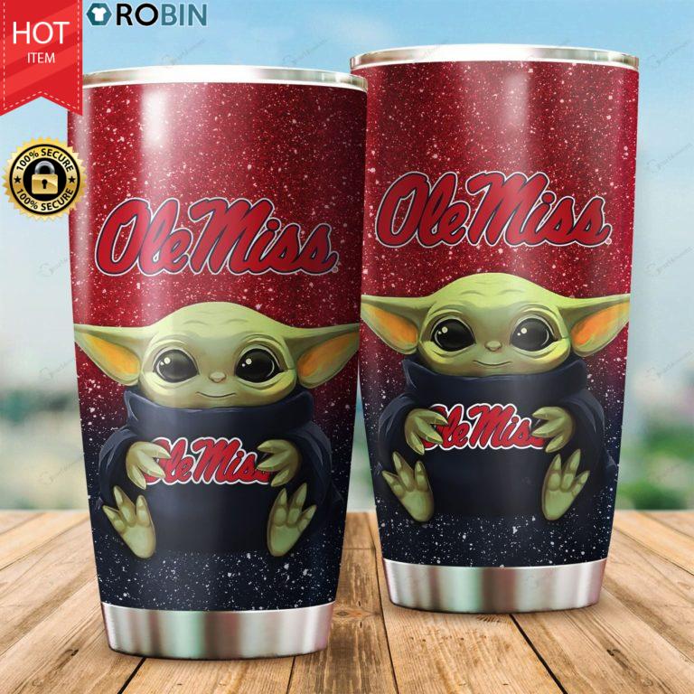 Ole Miss Rebels Baby Yoda 20oz Tumbler