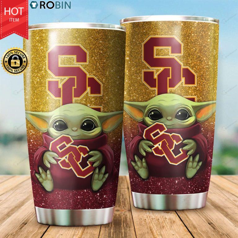 USC Trojans Baby Yoda 20oz Tumbler