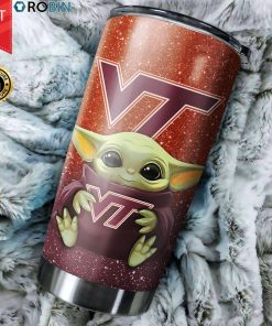 Virginia Tech Hokies Baby Yoda 20oz Tumbler Virginia Tech Hokies Baby Yoda 20oz Tumbler