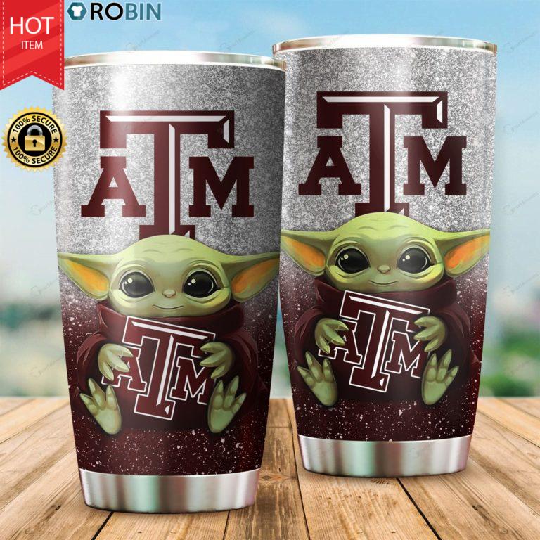 Texas A&M Aggies Baby Yoda 20oz Tumbler