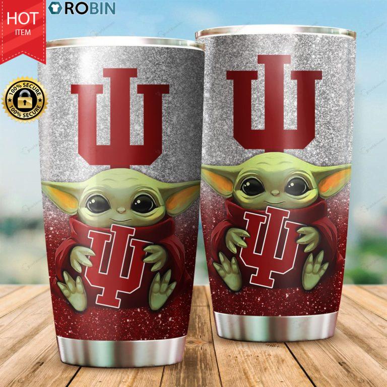 Indiana Hoosiers Baby Yoda 20oz Tumbler