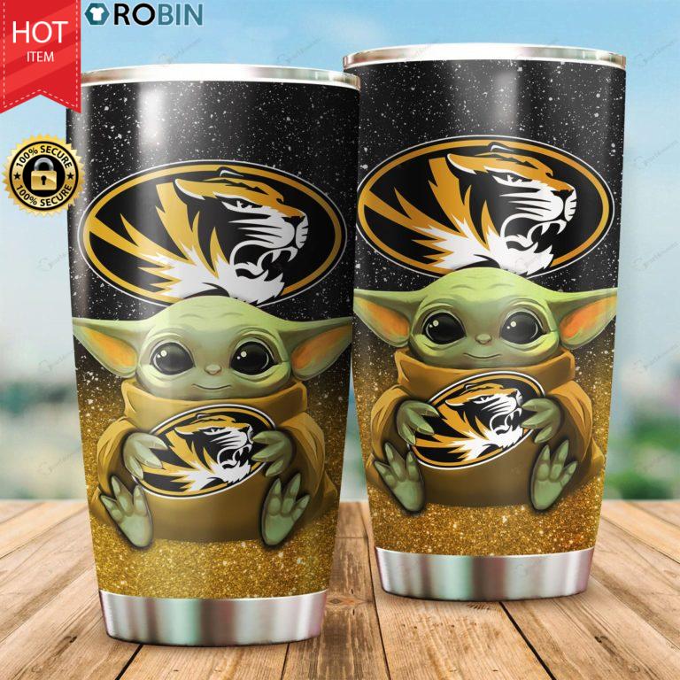 Missouri Tigers Baby Yoda 20oz Tumbler