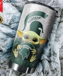 Michigan State Spartans Baby Yoda 20oz Tumbler Michigan State Spartans Baby Yoda 20oz Tumbler