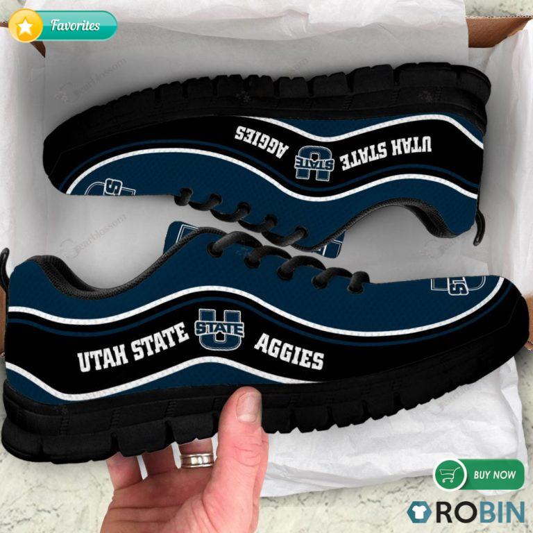 Utah State Aggies Football Team Sneakers – Breathable Running Shoes