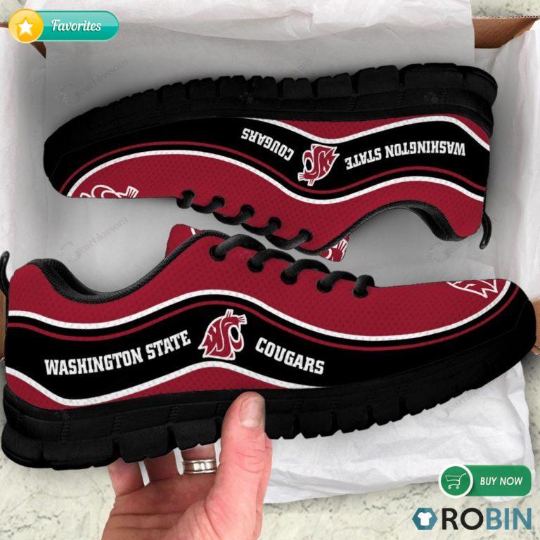 Washington State Cougars Football Team Sneakers – Breathable Running Shoes