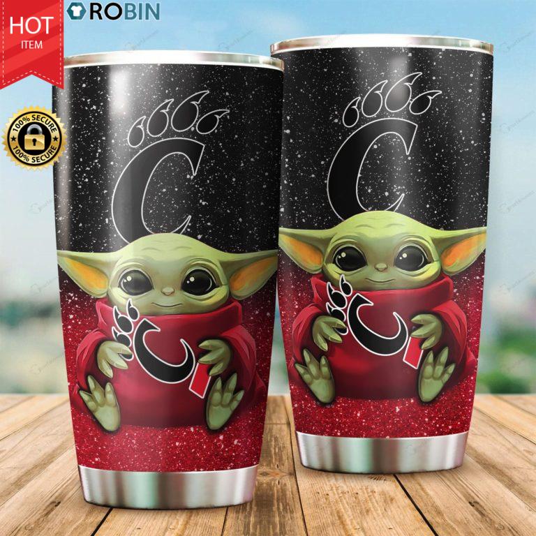 Cincinnati Bearcats Baby Yoda 20oz Tumbler