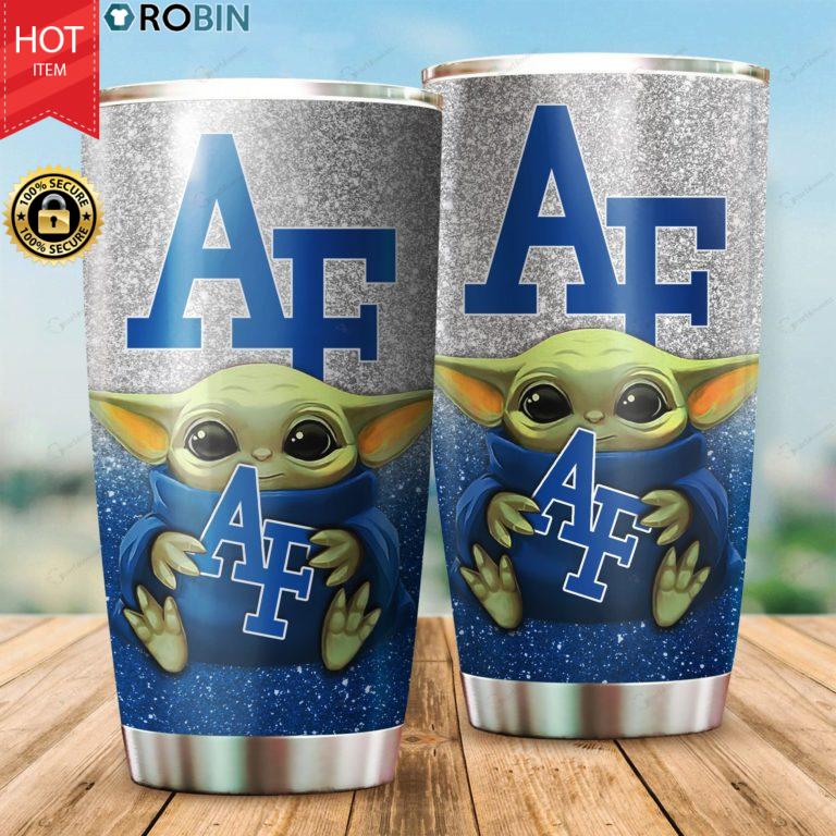 Air Force Falcons football Baby Yoda 20oz Tumbler