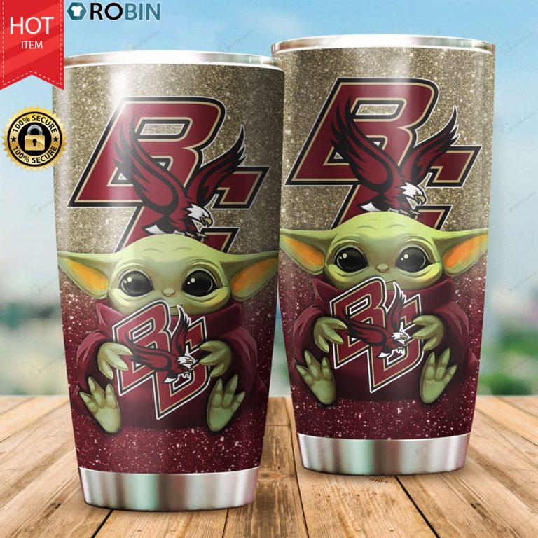 Boston College Eagles football Baby Yoda 20oz Tumbler