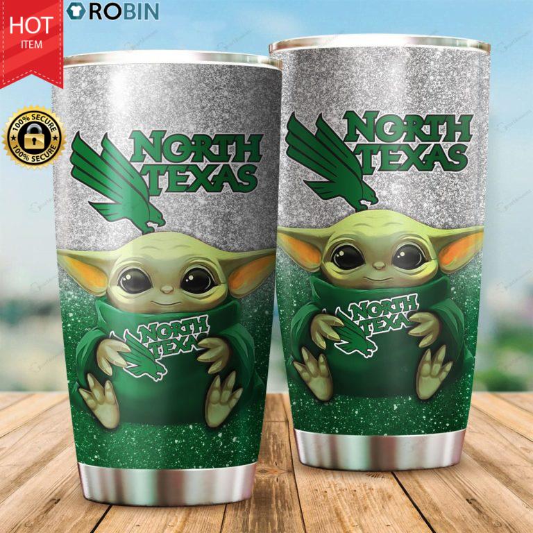 NORTH TEXAS MEAN GREEN Baby Yoda 20oz Tumbler