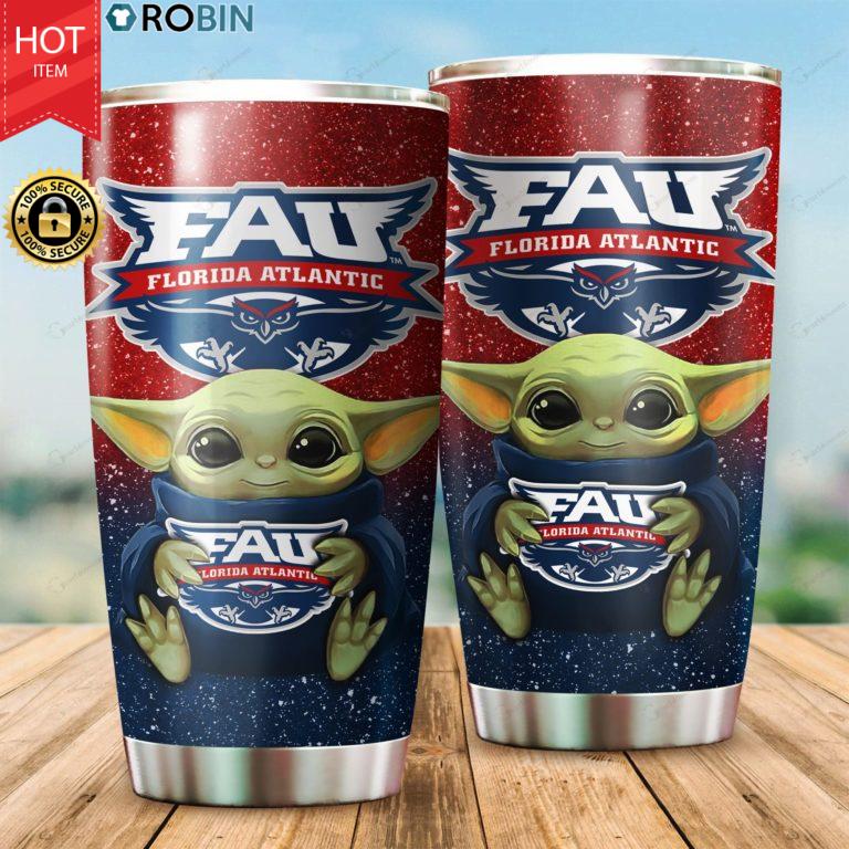 Florida Atlantic Owls Baby Yoda 20oz Tumbler