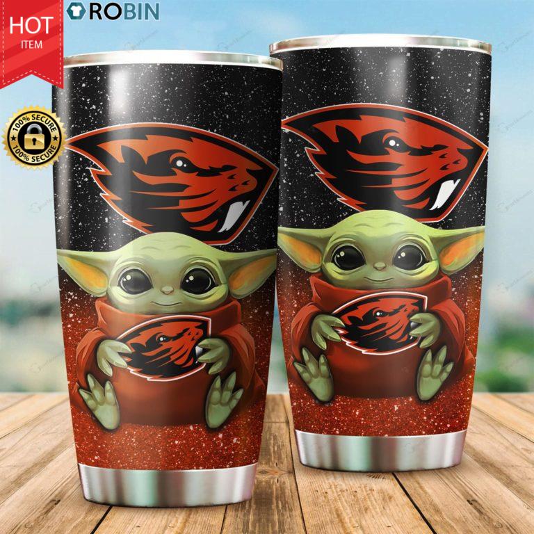 Oregon State Beavers Baby Yoda 20oz Tumbler