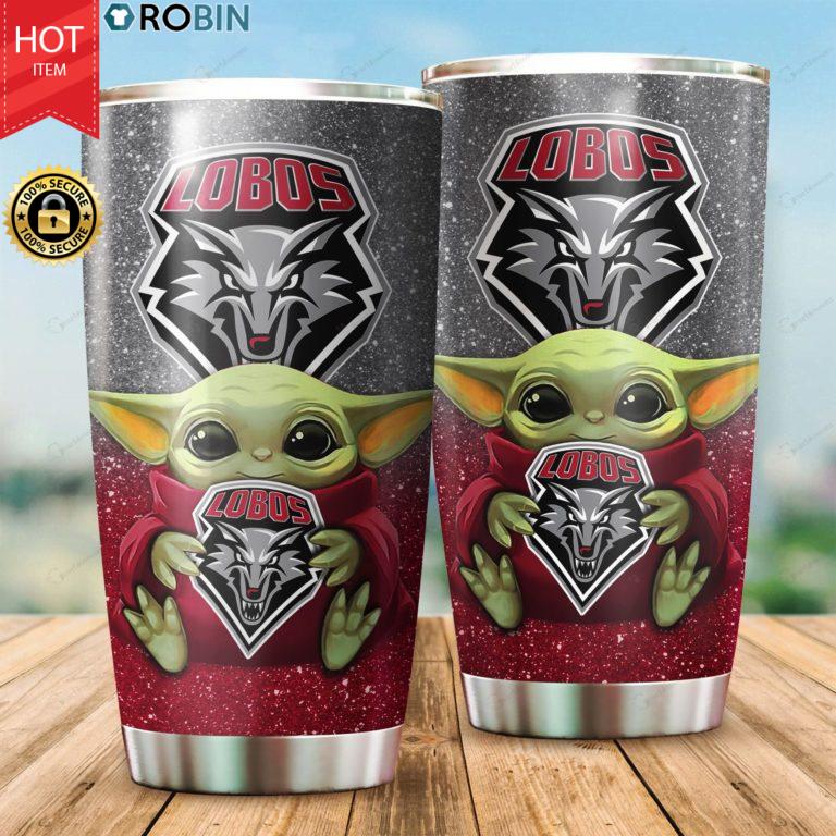 New Mexico Lobos Baby Yoda 20oz Tumbler