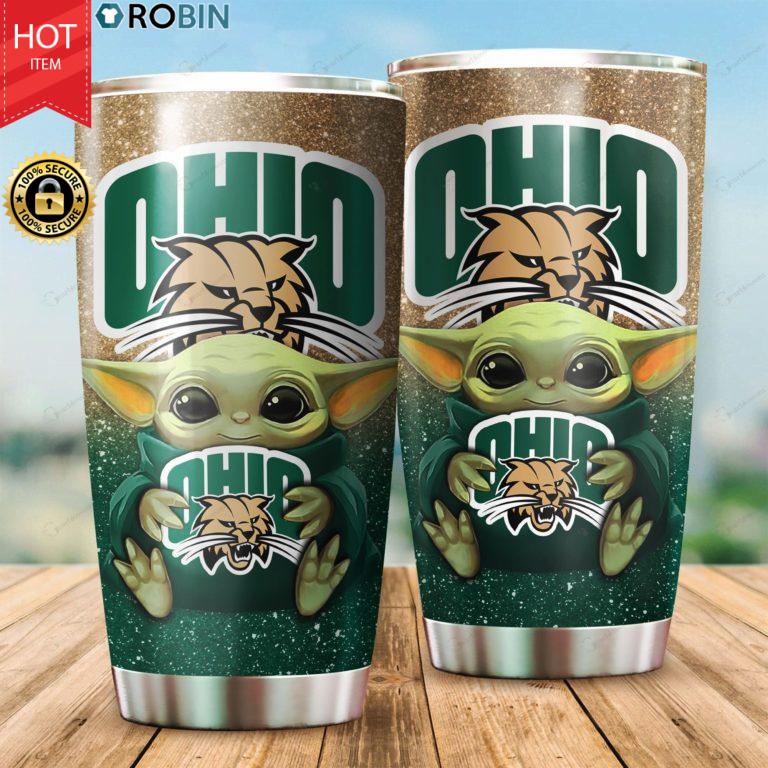 Ohio Bobcats Baby Yoda 20oz Tumbler