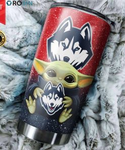 Connecticut Huskies Baby Yoda 20oz Tumbler