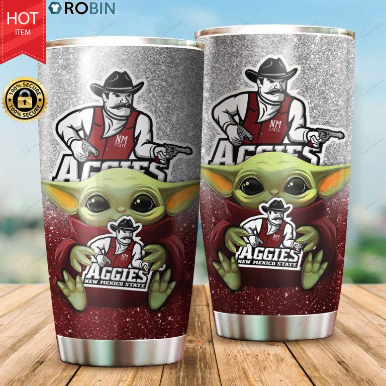 New Mexico State Aggies Baby Yoda 20oz Tumbler