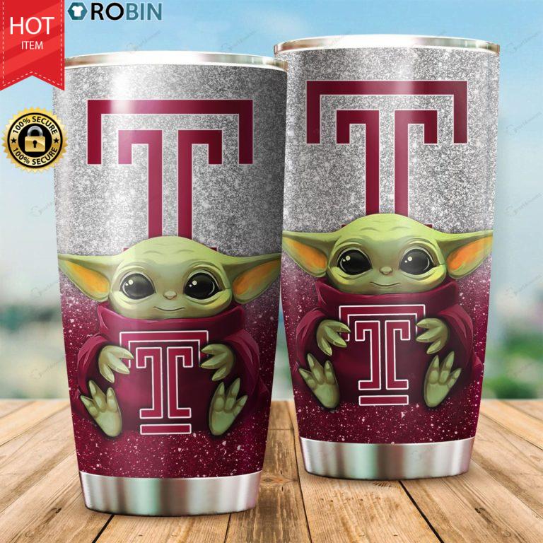 Temple Owls Baby Yoda 20oz Tumbler