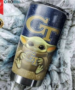 Georgia Tech Yellow Jackets Baby Yoda 20oz Tumbler Georgia Tech Yellow Jackets Baby Yoda 20oz Tumbler