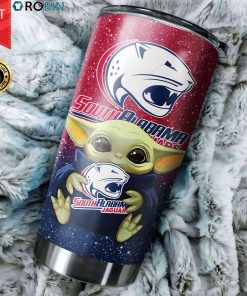 South Alabama Jaguars Baby Yoda 20oz Tumbler